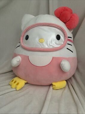 Squishmallows Pink White Yellow Cute Character Plush with Bow